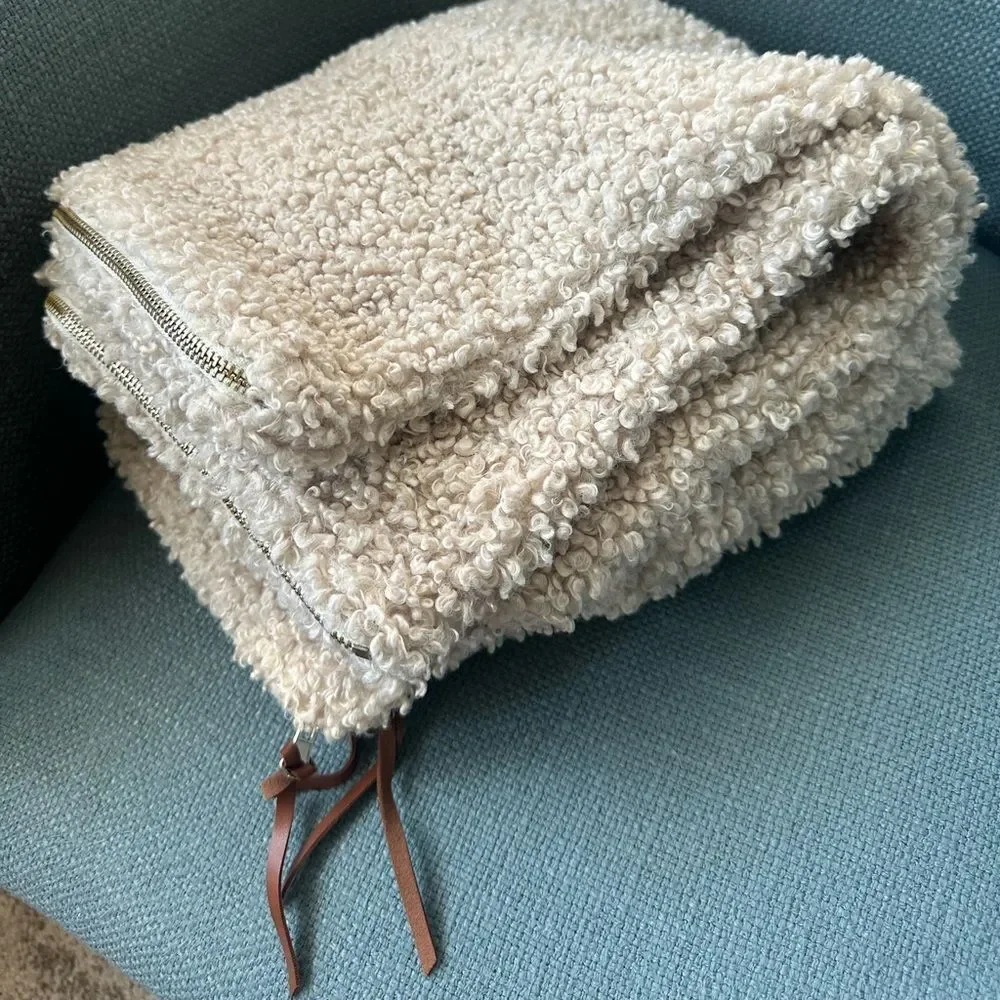 Threshold Studio McGee Faux Fur Cream Pillow Covers (2)